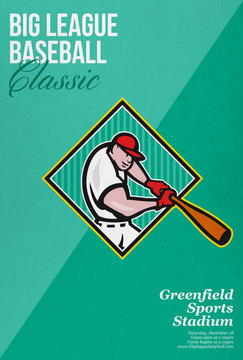 Big League Baseball Classic Retro Poster