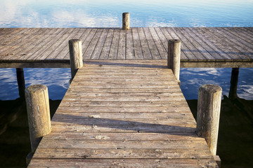 Fototapeta premium old wooden jetty
