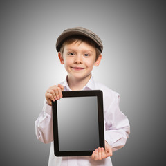 Child using a tablet PC