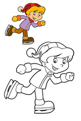 Cartoon child - activity - illustration for the children