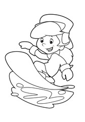 Cartoon child - activity - illustration for the children