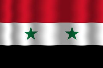 Waving Syria Flag