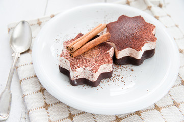 Delicious cinnamon star shaped ice creams