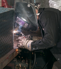 Welding requires use of personal safety devices.