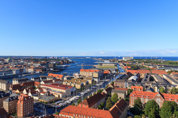 Naklejka na ściany i meble Copenhagen from above