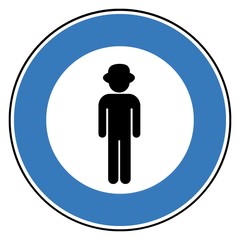 Homme avec un chapeau dans un panneau