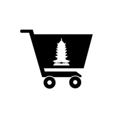 Pagode dans un caddie