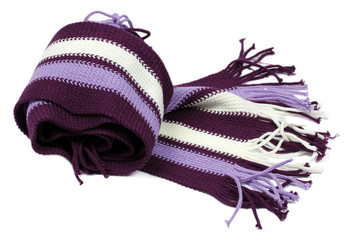 Bright female scarf isolated on white