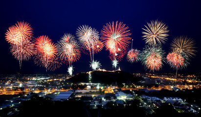 Big firework over the city