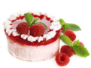 Delicious berry Cake isolated on white