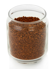 Jar of instant coffee isolated on white