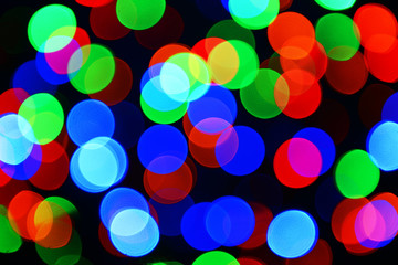 Festive background of lights