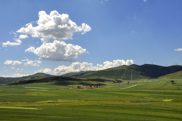 Naklejka premium The Bashang Prairie in Hebei province of China.