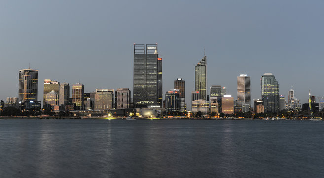 Perth Skyline reflected in the Swan River