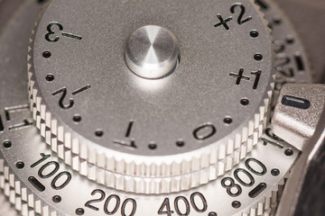 Exposure compensation dial on camera