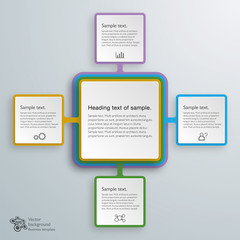 Infographics Vector Background 4-Step Process
