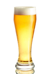 Glass of light beer