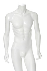 Male dummy on white background