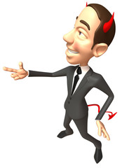 Evil businessman