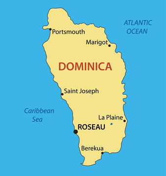 Commonwealth of Dominica - vector map