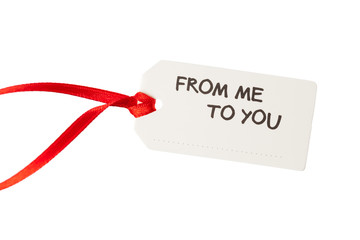 gift tag with text