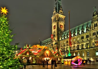 Deurstickers Hamburg, Weihnachtszeit. © M. Johannsen