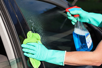 Car window washing