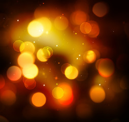 Golden Festive Christmas Holiday Background