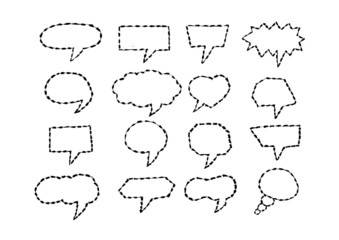 hand drawn bubble speech