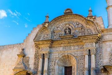 Obraz premium Old church in Arequipa, Peru, South America.
