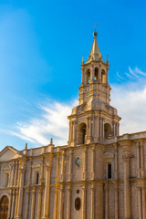 Fototapeta na wymiar Old church in Arequipa, Peru, South America.