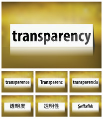 Transparency Concept on white background