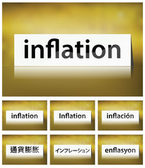 Inflation Concept on white background