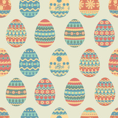 Seamless pattern off easter eggs.