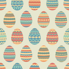 Seamless pattern off easter eggs.