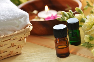 aromatherapy treatment with candle