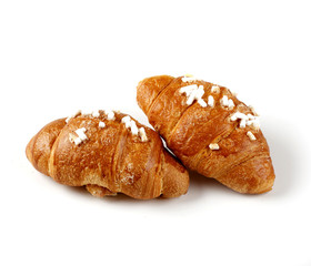 Croissant su sfondo bianco