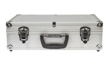 Silver Suitcase on white
