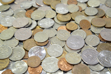Background from the Russian metallic currency