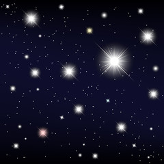 Fototapeta na wymiar cosmos. star in the night sky. Vector illustration