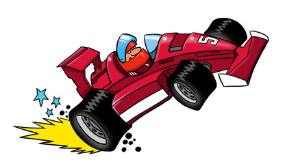 Cartoon car. Formula race