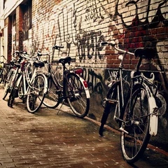 Keuken spatwand met foto Holland Bicycles © ikostudio