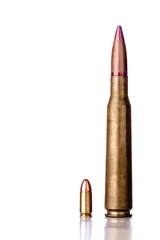 9mm pistol and 12mm sniper bullets side by side