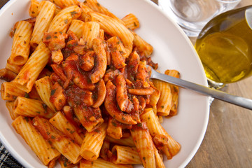 Pasta with octopus