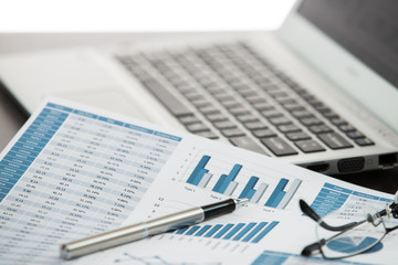 Businessman analyzing investment charts