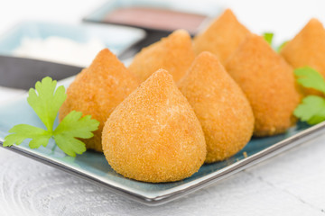 Coxinha de Galinha - Brazilian deep fried chicken snack