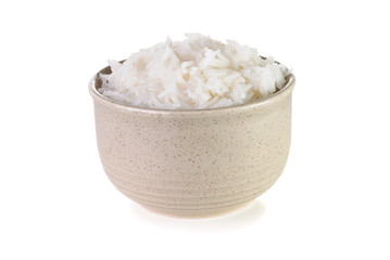 Bowl with boiled rice