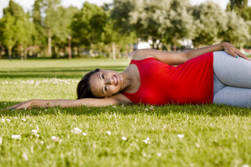 Woman resting in the park
