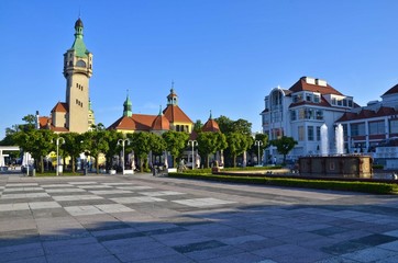 Fototapeta na wymiar Centralny plac miasta Sopot