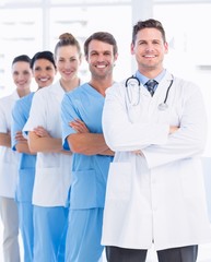 Portrait of confident happy group of doctors